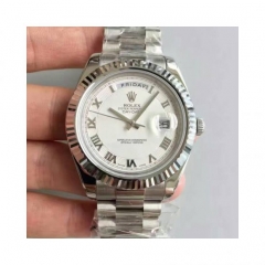 Rolex Day-Date II 218239 41MM V6 Stainless Steel White Dial Swis