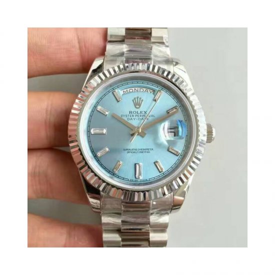 Rolex Day-Date 40 228239 2016 40MM KW Stainless Steel Blue Dial