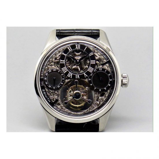 Zenith EP Calender Skeleton SWISS Tourbillon SS/LE Black Swiss T