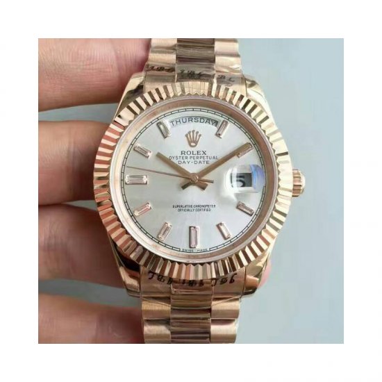 Rolex Day-Date 40 228235 2016 40MM KW Rose Gold Sundust Dial Swi