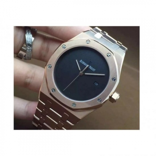 Audemars Piguet Royal Oak 15400 Rose Gold Black Dial Swiss 9015