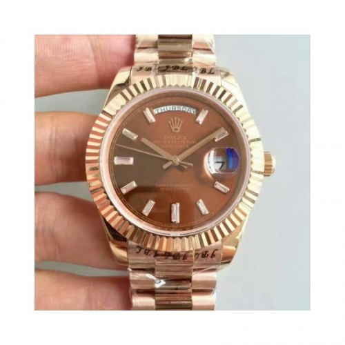 Rolex Day-Date 40 228235 2016 40MM KW Rose Gold Chocolate Dial S