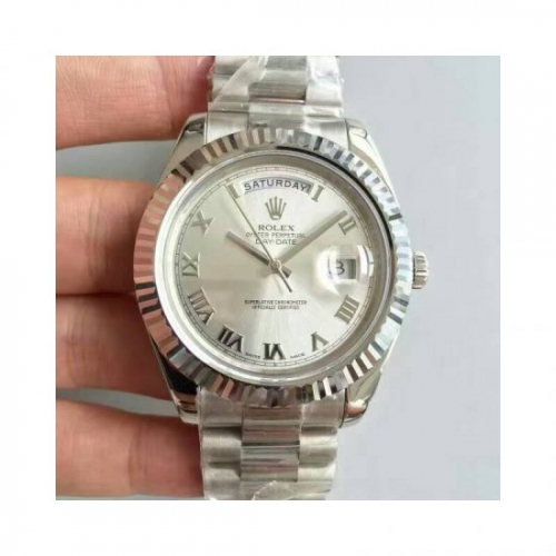 Rolex Day-Date II 218239 41MM V6 Stainless Steel Sundust Dial Sw