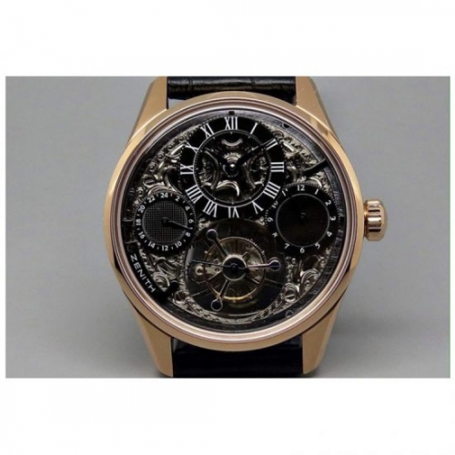 Zenith EP Calender Skeleton Tourbillon RG/LE Black Swiss Tourbil