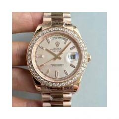 Rolex Day-Date 40 228235 2016 40MM KW Rose Gold & Diamonds C