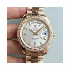 Rolex Day-Date 40 228235 2016 40MM KW Rose Gold & Diamonds S