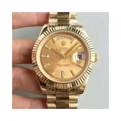 Rolex Day-Date 40 228238 2016 40MM KW Yellow Gold Champagne Dial