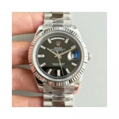 Rolex Day-Date 40 228239 2016 40MM KW Stainless Steel Black Dial