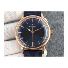 Zenith Elite 6150 18.2270.6150/01.C498 Rose Gold Blue Dial Swiss