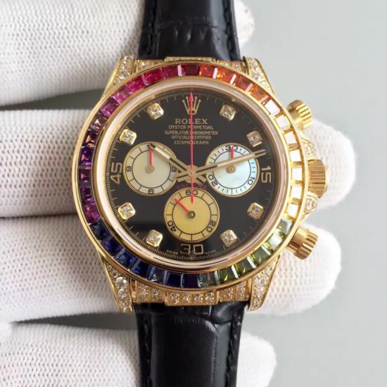 Rolex Daytona Cosmograph 116598 Rainbow Yellow Gold & Diamon