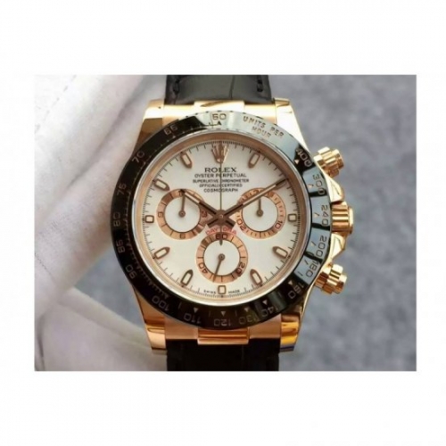 Rolex Daytona Cosmograph 116515 JH Rose Gold White Dial Swiss 41