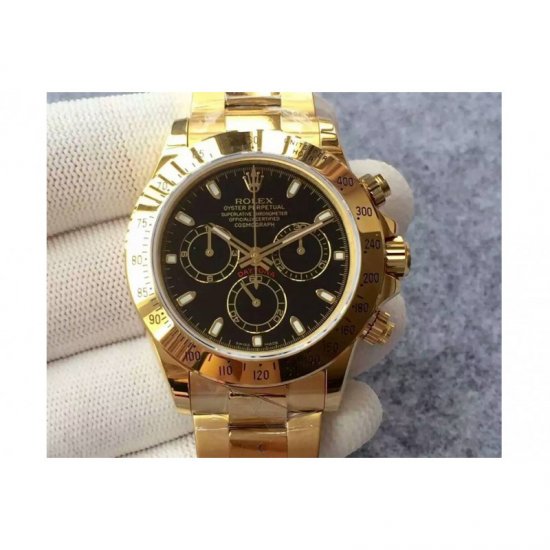 Rolex Daytona Cosmograph 116508 JH Yellow Gold Black Dial Swiss