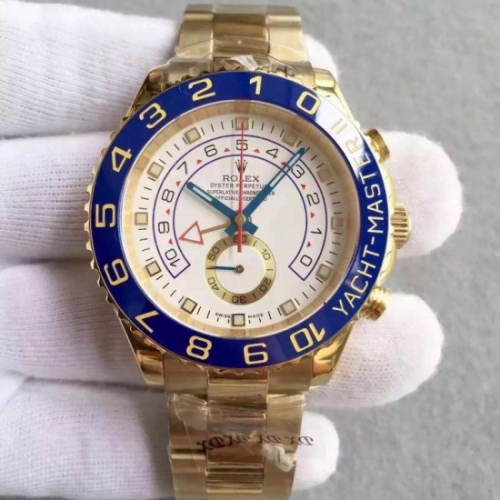 Rolex Yacht-Master II 116688 V5 Yellow Gold White Dial Swiss 775