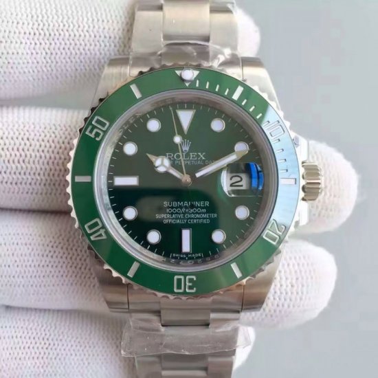 Rolex Submariner Date 116610LV 2016 V7 Stainless Steel Green Dia