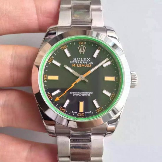 Rolex Milgauss 116400GV JF Stainless Steel Black Dial Swiss 2836