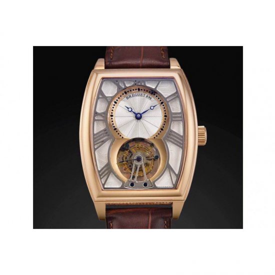 Breguet Heritage 5497 Tourbillon Rose Gold Silver Dial Swiss Tou