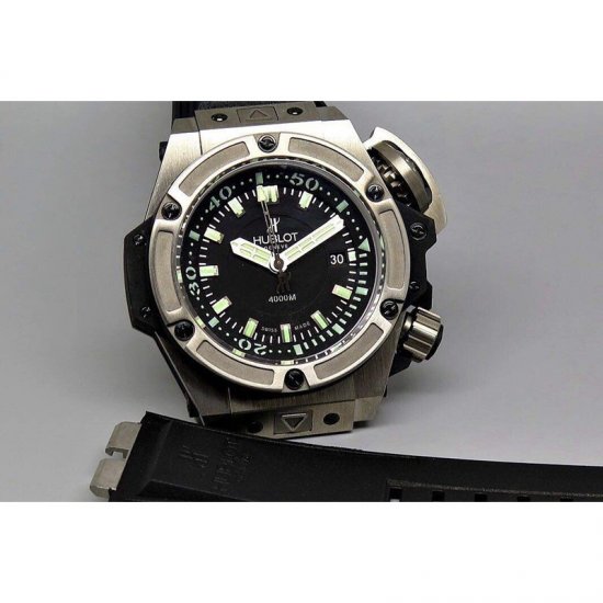 Hublot King Power Oceanographic 4000 Titanium Black Dial Swiss H