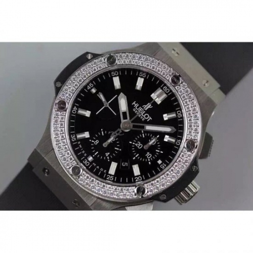 Hublot Big Bang Stainless Steel Diamonds Bezel Swiss 7750