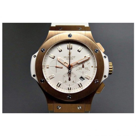 Hublot Big Bang Rose Gold Ceramic White Dial Swiss HUB4100