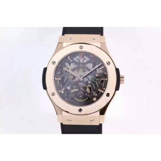 Hublot Classic Fusion Prototype Rose Gold Black Skeleton Dial Sw