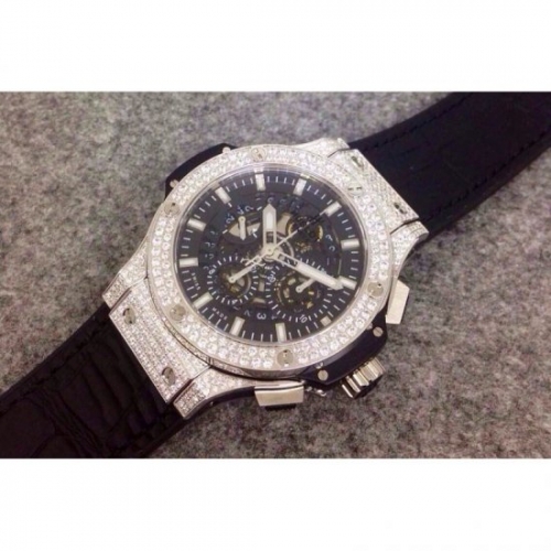 Hublot Big Bang Aero Bang Diamonds & Stainless Steel Skeleto