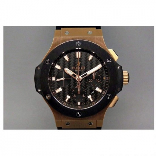 Hublot Big Bang Rose Gold Carbon Fiber Dial Swiss HUB4100