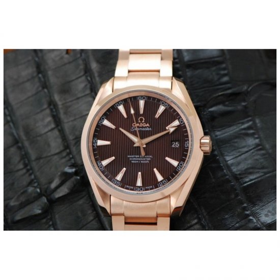 Omega Aqua Terra 41MM Rose Gold Brown Dial Swiss 8501