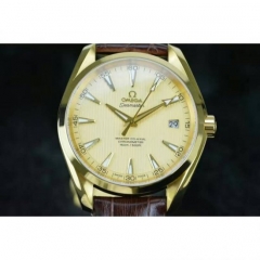 Omega Seamaster Aqua Terra 150M Yellow Gold Gold Dial Swiss 8501