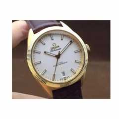 Omega Constellation Globemaster 39MM Yellow Gold White Dial Swis