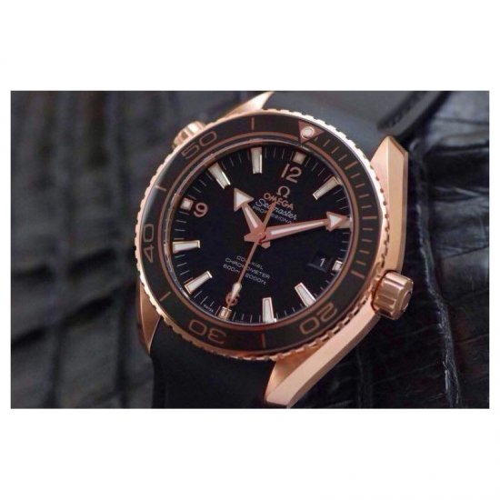 Omega Planet Ocean Professional 42MM Rose Gold Black Dial Swiss