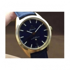 Omega Constellation Globemaster 39MM Yellow Gold Blue Dial Swiss