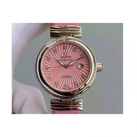 Omega De Ville Ladymatic Stainless Steel Pink Dial Swiss 8520