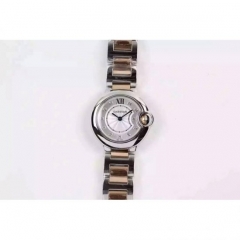 Cartier Ballon Bleu 28MM Ladies Rose Gold & Stainless Steel