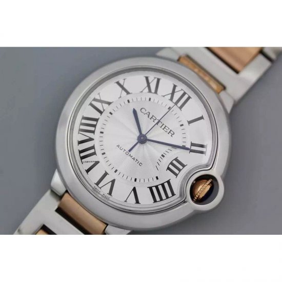 Cartier Ballon Bleu 42MM Rose Gold & Stainless Steel Swiss 2