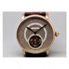 Cartier Ronde Louis Tourbillon Rose Gold Diamonds Dial Swiss Tou