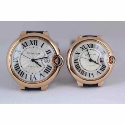 Cartier Ballon Bleu 24K Gold Wrapped 36MM 1:1 Rose Gold Swiss 28