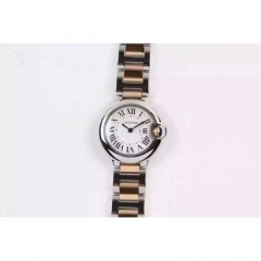 Cartier Ballon Bleu 28MM Ladies Rose Gold & Stainless Steel