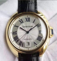 Cartier Cle 40MM Yellow Gold White Dial Swiss 9015