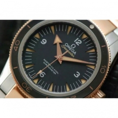 Omega Seamaster 300 Stainless Steel & Rose Gold Black Dial S