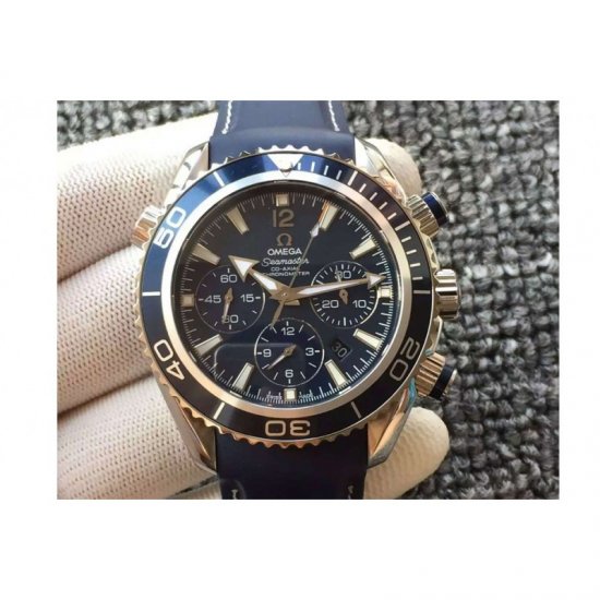 Omega Seamaster Planet Ocean Chronograph Stainless Steel Blue Di