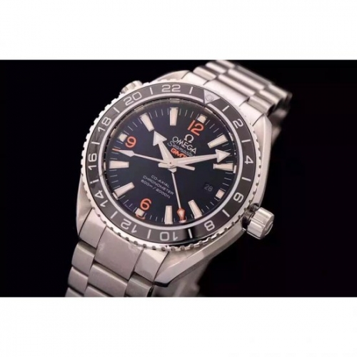 Omega Seamaster Planet Ocean GMT Stainless Steel Black Dial Swis