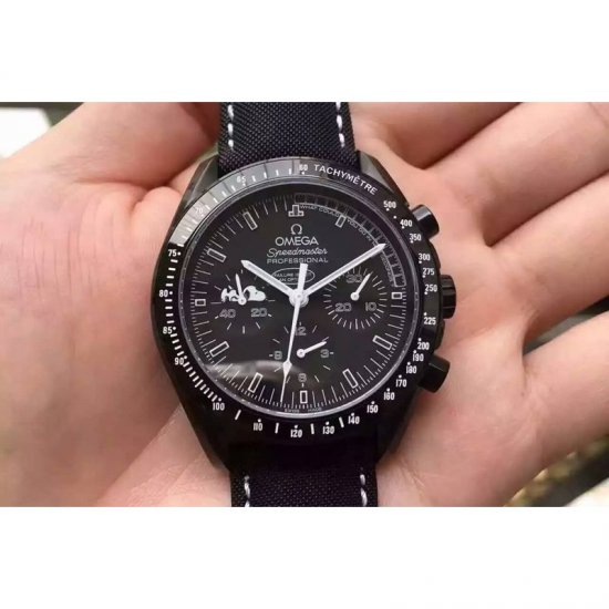 Omega Speedmaster Moonwatch Anniversary Silver Snoopy PVD Black