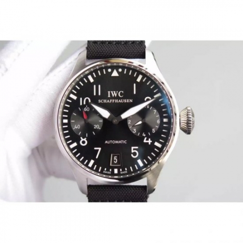 IWC Big Pilot IW500910 Power Reserve Stainless Steel Black Dial