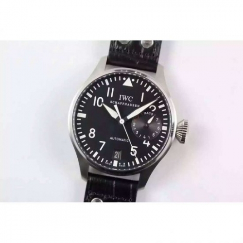 IWC Big Pilot IW500901 Power Reserve Stainless Steel Black Dial