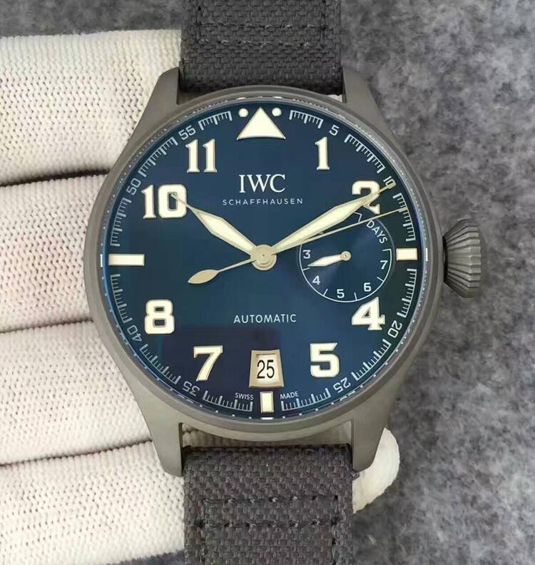 IWC Big Pilot IW5009 YL Stainless Steel Blasted Blue Dial Stainl