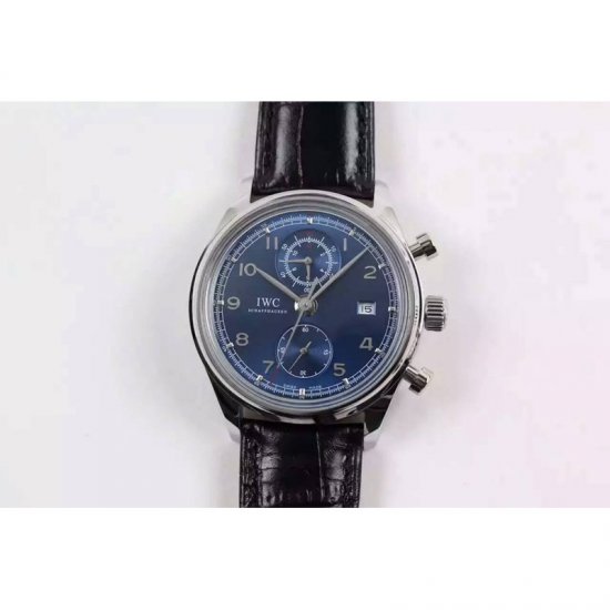 IWC Portuguese Chronograph Classic IW390403 Stainless Steel Blue