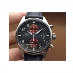 IWC Pilot IW387808 Chronograph Stainless Steel Black & Red D