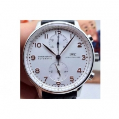 IWC Portuguese IW371401 Chronograph Stainless Steel White Dial R