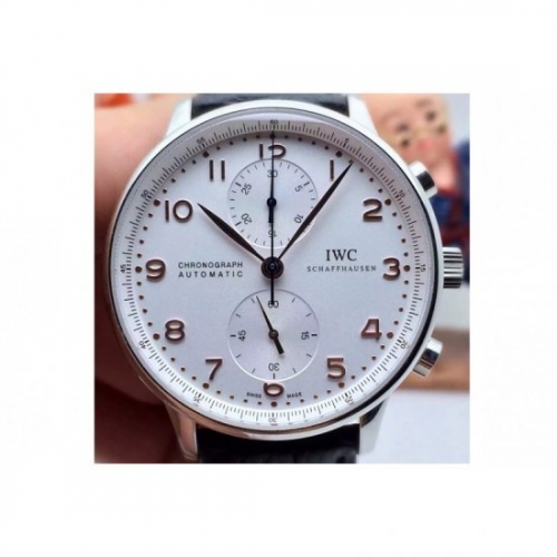 IWC Portuguese IW371401 Chronograph Stainless Steel White Dial R