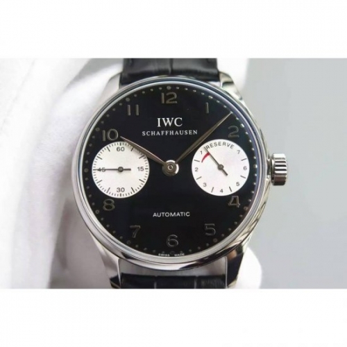 IWC Portuguese IW5001 Stainless Steel Black & White Dial Swi